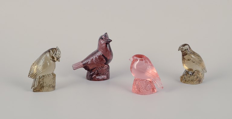 Paul Hoff for Kosta Boda / Svenskt Glas, fire figurer i kunstglas.
WWF.