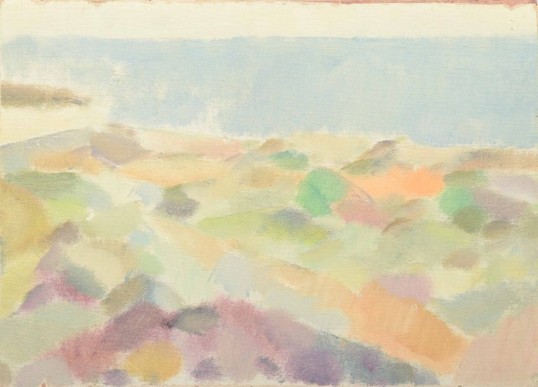 Scandinavian artist
Landscape composition.
Oil on board.
