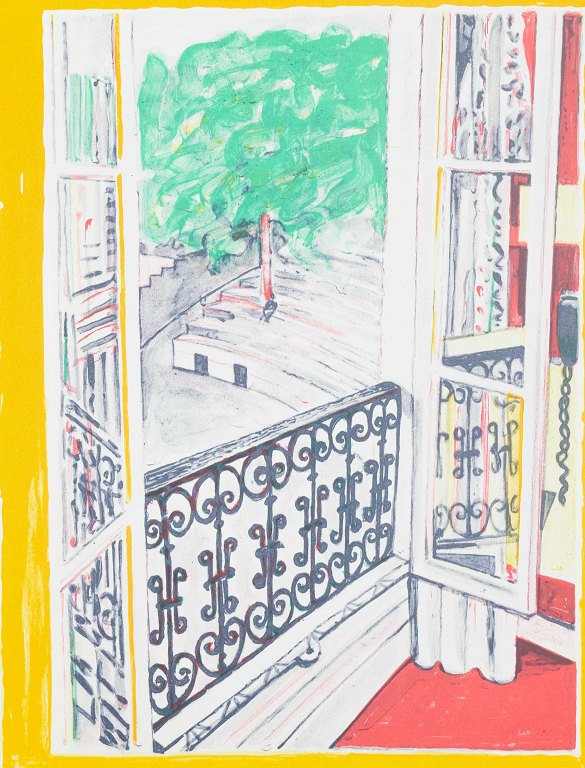 Søren Elgaard (f. 1951)Farvelitografi.