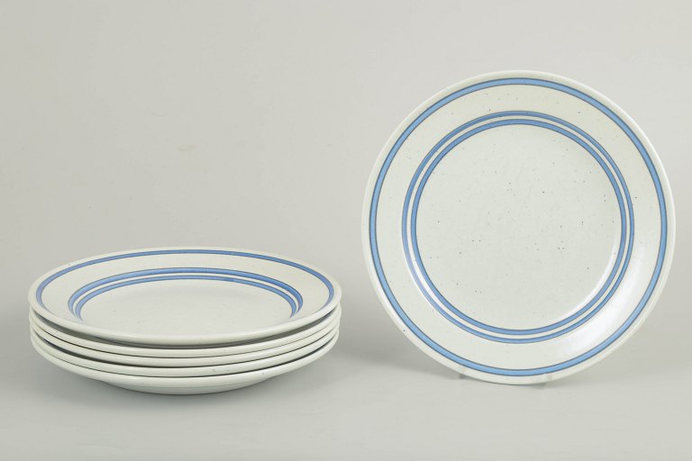 Stig Lindberg for Gustavsberg, six salad plates.