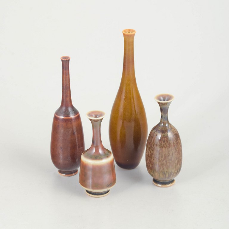 John Andersson for Höganäs, set of 4 miniature vases.