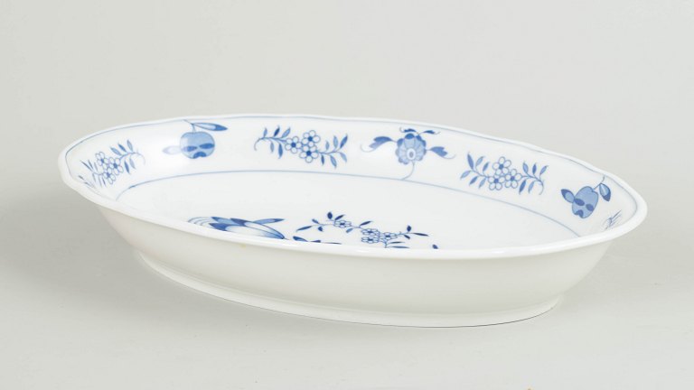 Meissen Blå Orkidé, oval skål.