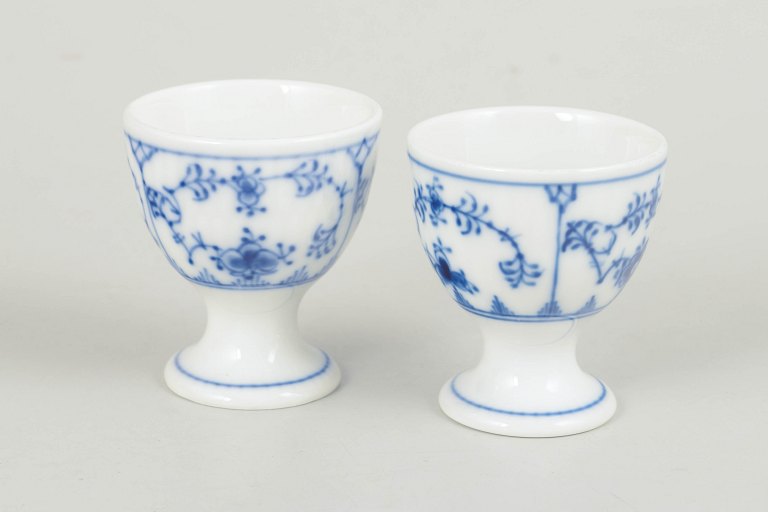 Royal Copenhagen Musselmalet Riflet, sæt af to æggebægre.