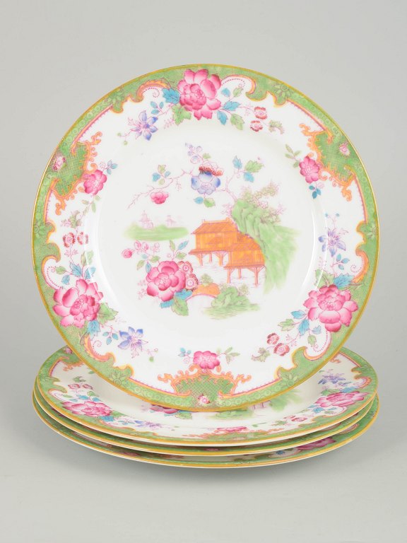 Royal Doulton "Temple", sæt af fire tallerkener.