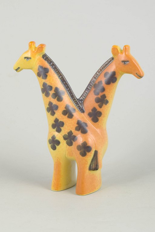 Lisa Larsson for Gustavsberg, dobbelt giraf figur.