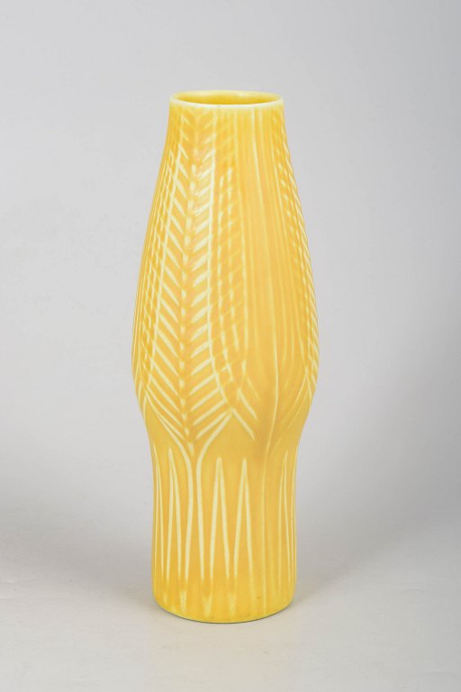 Anna-Lisa Thomson for Upsala-Ekeby/Gefle, gul art deco vase.