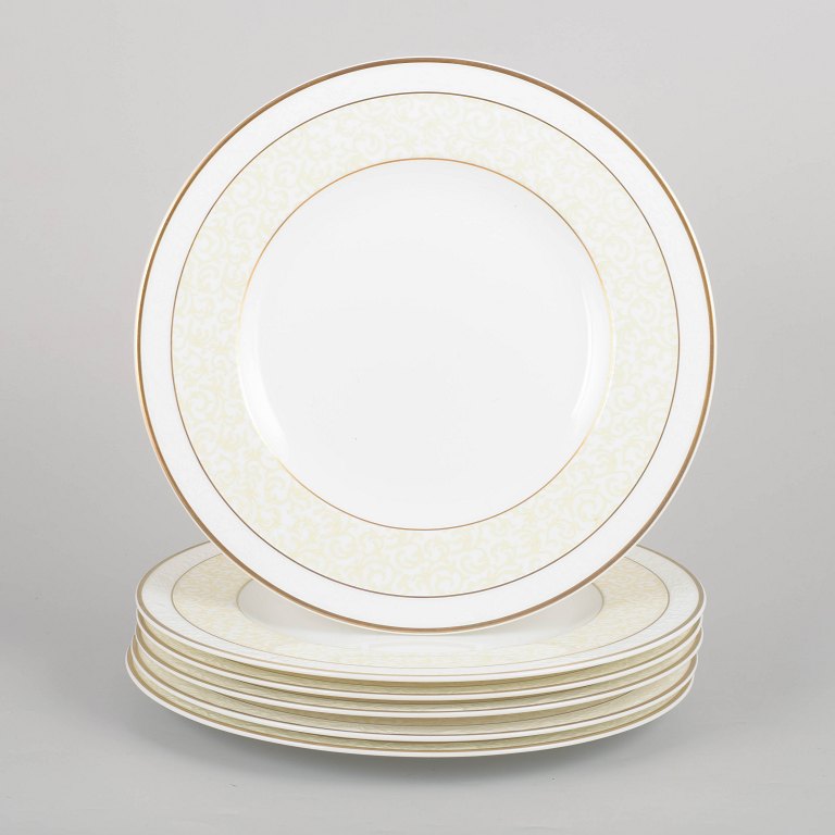 Villeroy & Boch, sæt med seks middagstallerkener.